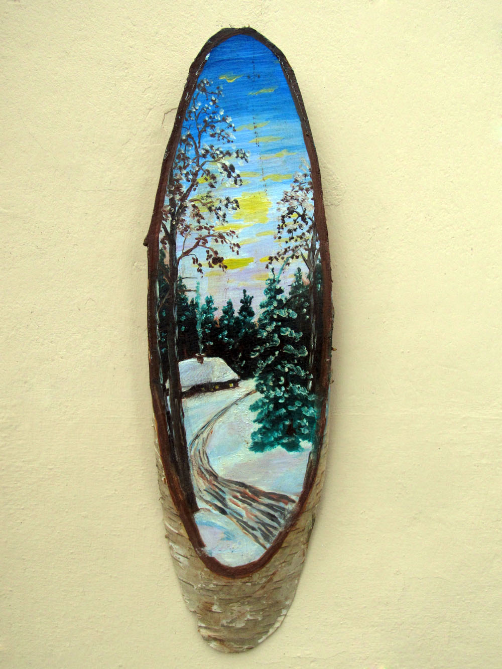 «Дорога додому». 1977. Дерево, олія